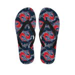 Japanese Koi Carp Fish Pattern Print Flip Flops