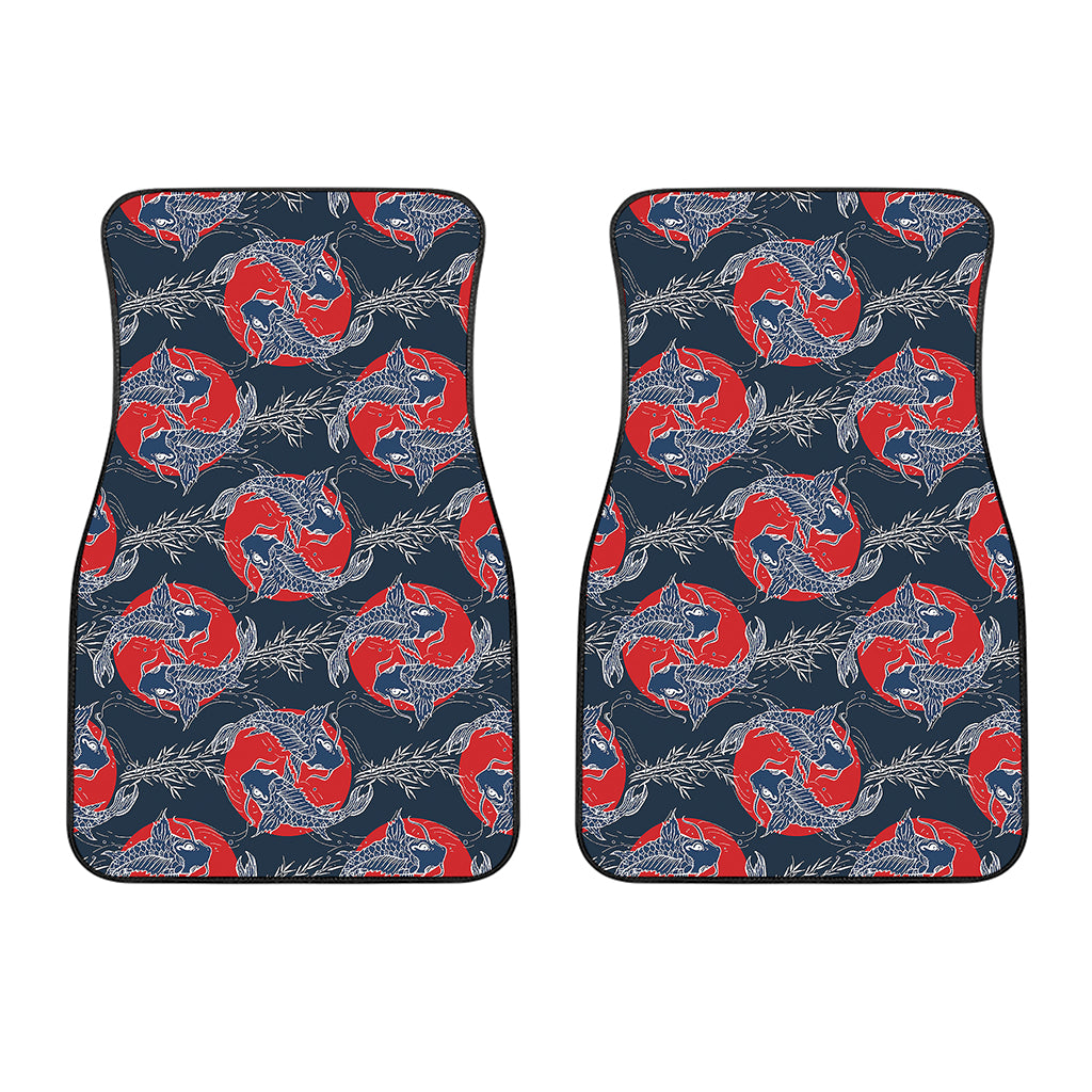 Japanese Koi Carp Fish Pattern Print Front Car Floor Mats