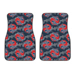 Japanese Koi Carp Fish Pattern Print Front Car Floor Mats