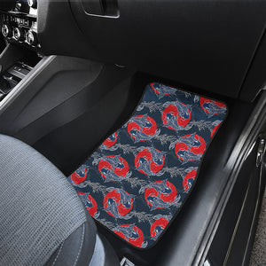 Japanese Koi Carp Fish Pattern Print Front Car Floor Mats