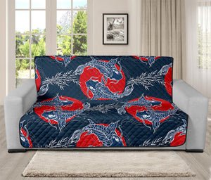 Japanese Koi Carp Fish Pattern Print Futon Protector