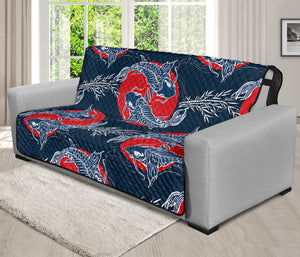 Japanese Koi Carp Fish Pattern Print Futon Protector