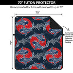 Japanese Koi Carp Fish Pattern Print Futon Protector