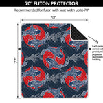 Japanese Koi Carp Fish Pattern Print Futon Protector