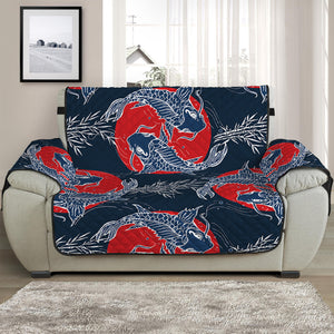 Japanese Koi Carp Fish Pattern Print Half Sofa Protector