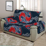 Japanese Koi Carp Fish Pattern Print Half Sofa Protector