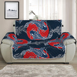 Japanese Koi Carp Fish Pattern Print Half Sofa Protector