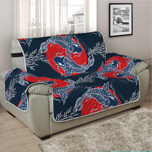 Japanese Koi Carp Fish Pattern Print Half Sofa Protector