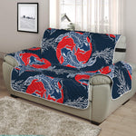 Japanese Koi Carp Fish Pattern Print Half Sofa Protector