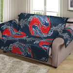 Japanese Koi Carp Fish Pattern Print Loveseat Protector