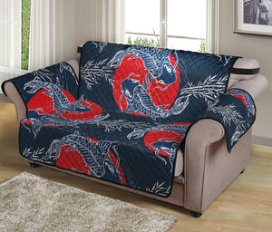 Japanese Koi Carp Fish Pattern Print Loveseat Protector