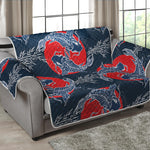 Japanese Koi Carp Fish Pattern Print Loveseat Protector