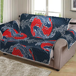 Japanese Koi Carp Fish Pattern Print Loveseat Protector