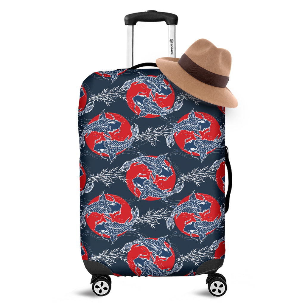 Japanese Koi Carp Fish Pattern Print Luggage Cover