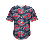 Japanese Koi Carp Fish Pattern Print Men's Baseball Jersey