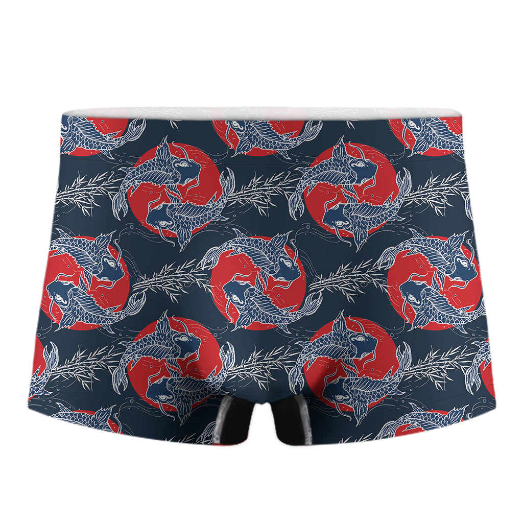 Japanese Koi Carp Fish Pattern Print Men's Boxer Briefs