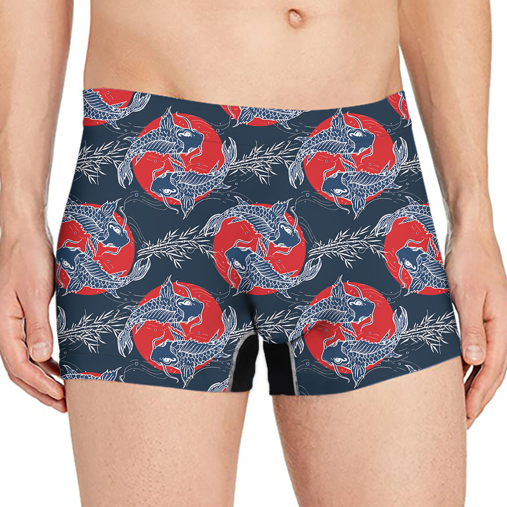 Japanese Koi Carp Fish Pattern Print Men's Boxer Briefs