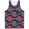 Japanese Koi Carp Fish Pattern Print Men's Tank Top