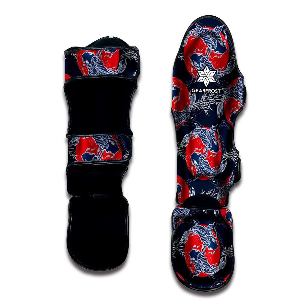 Japanese Koi Carp Fish Pattern Print Muay Thai Shin Guard