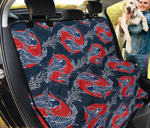 Japanese Koi Carp Fish Pattern Print Pet Car Back Seat Cover