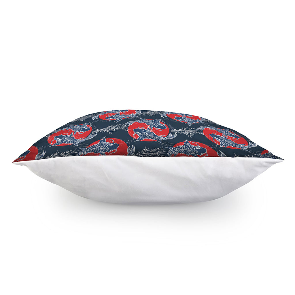 Japanese Koi Carp Fish Pattern Print Pillow Cover