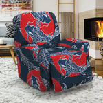 Japanese Koi Carp Fish Pattern Print Recliner Slipcover