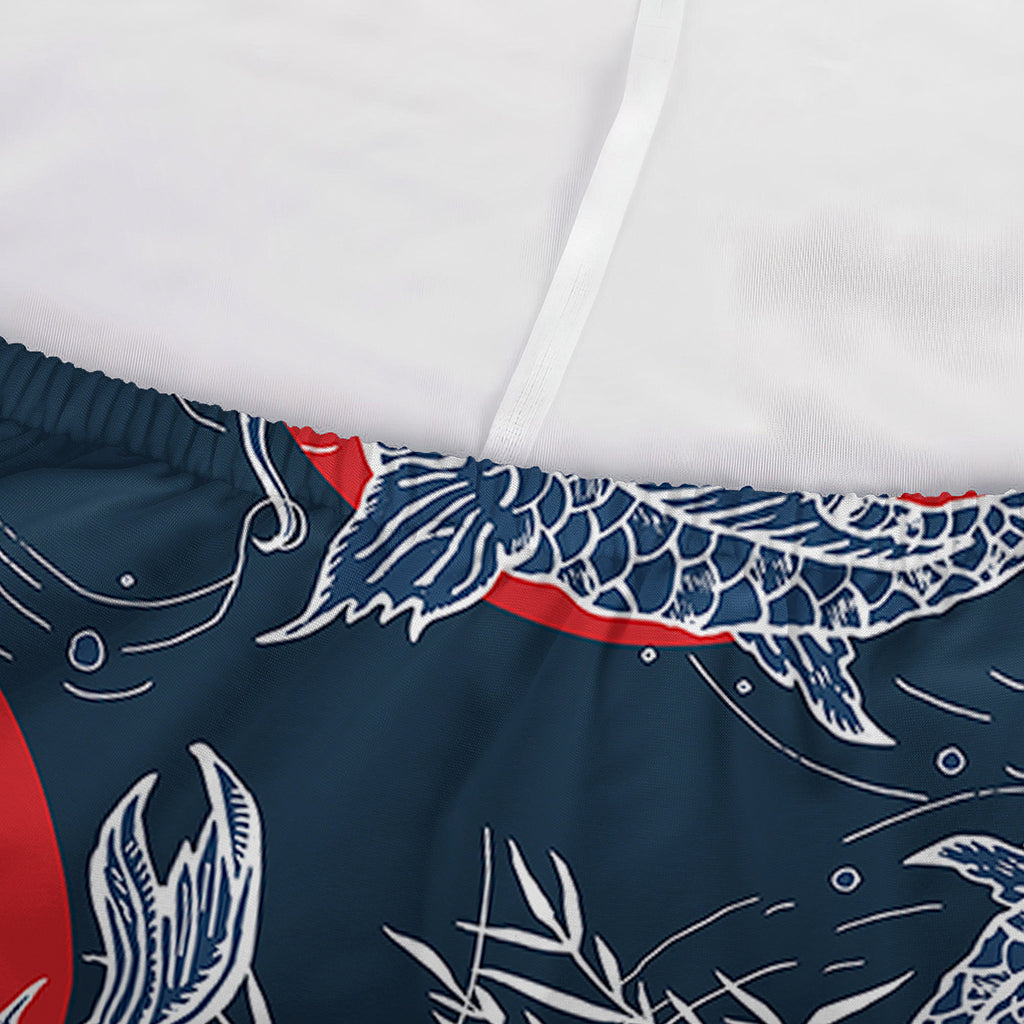 Japanese Koi Carp Fish Pattern Print Sofa Cover