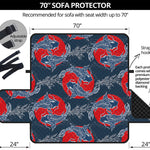 Japanese Koi Carp Fish Pattern Print Sofa Protector