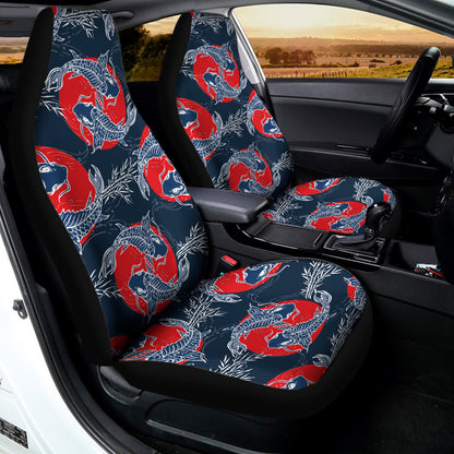Japanese Koi Carp Fish Pattern Print Universal Fit Car Seat Covers