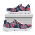 Japanese Koi Carp Fish Pattern Print White Running Shoes