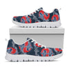 Japanese Koi Carp Fish Pattern Print White Sneakers