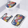 Japanese Koi Carp Tattoo Print 3 Piece Bath Mat Set