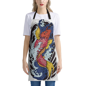 Japanese Koi Carp Tattoo Print Apron