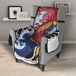 Japanese Koi Carp Tattoo Print Armchair Protector