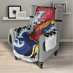 Japanese Koi Carp Tattoo Print Armchair Protector