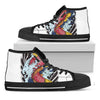 Japanese Koi Carp Tattoo Print Black High Top Shoes