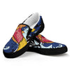 Japanese Koi Carp Tattoo Print Black Slip On Shoes