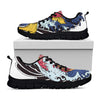 Japanese Koi Carp Tattoo Print Black Sneakers