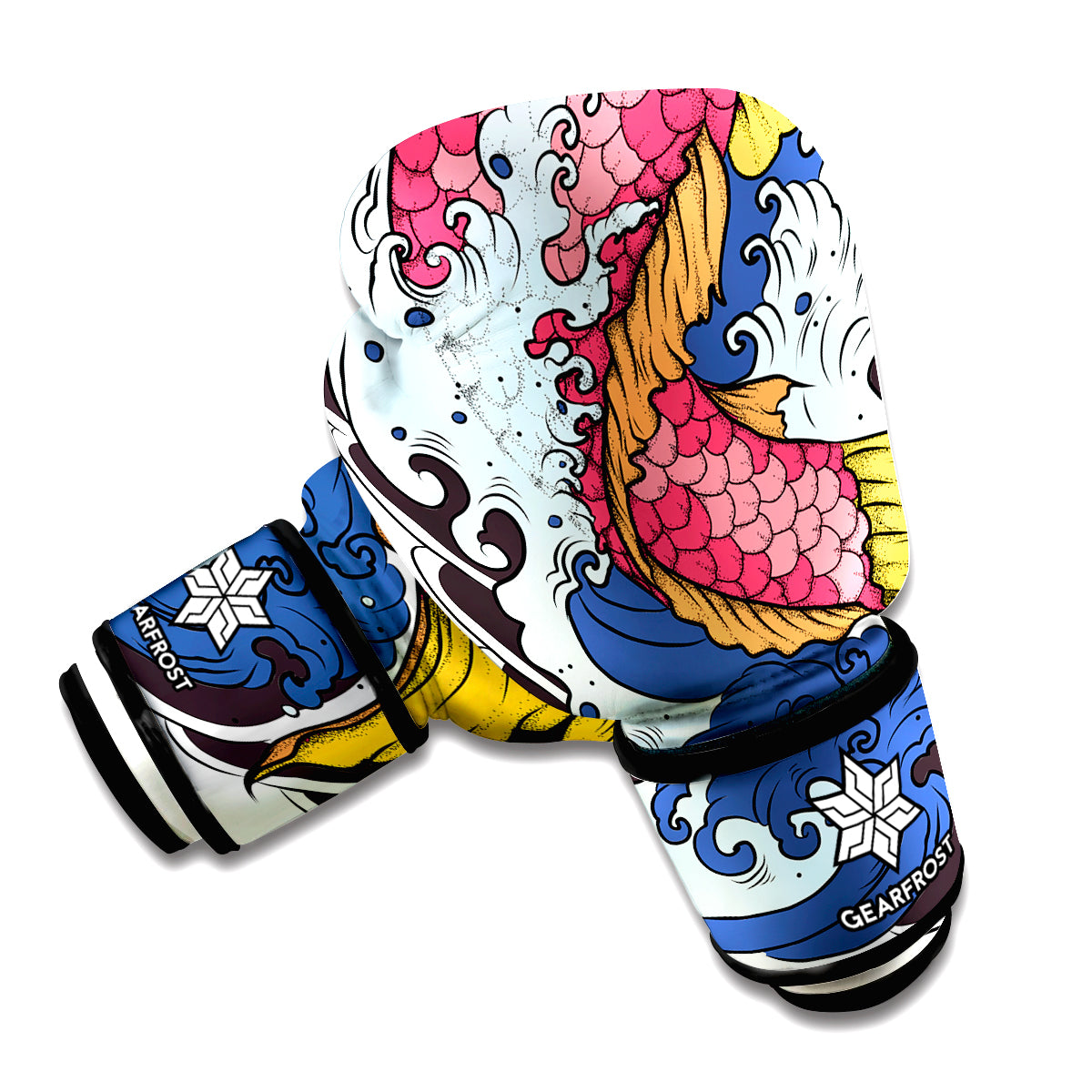 Japanese Koi Carp Tattoo Print Boxing Gloves
