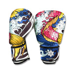 Japanese Koi Carp Tattoo Print Boxing Gloves