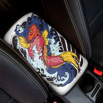 Japanese Koi Carp Tattoo Print Car Center Console Cover