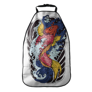 Japanese Koi Carp Tattoo Print Car Seat Organizers