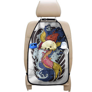 Japanese Koi Carp Tattoo Print Car Seat Organizers