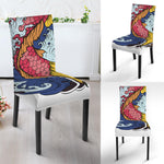 Japanese Koi Carp Tattoo Print Dining Chair Slipcover