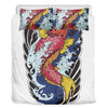 Japanese Koi Carp Tattoo Print Duvet Cover Bedding Set