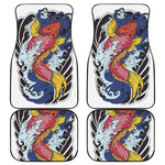 Japanese Koi Carp Tattoo Print Front and Back Car Floor Mats