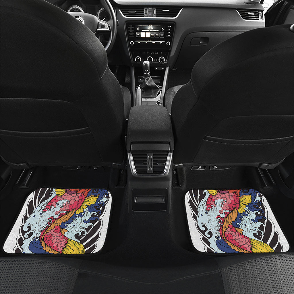 Japanese Koi Carp Tattoo Print Front and Back Car Floor Mats
