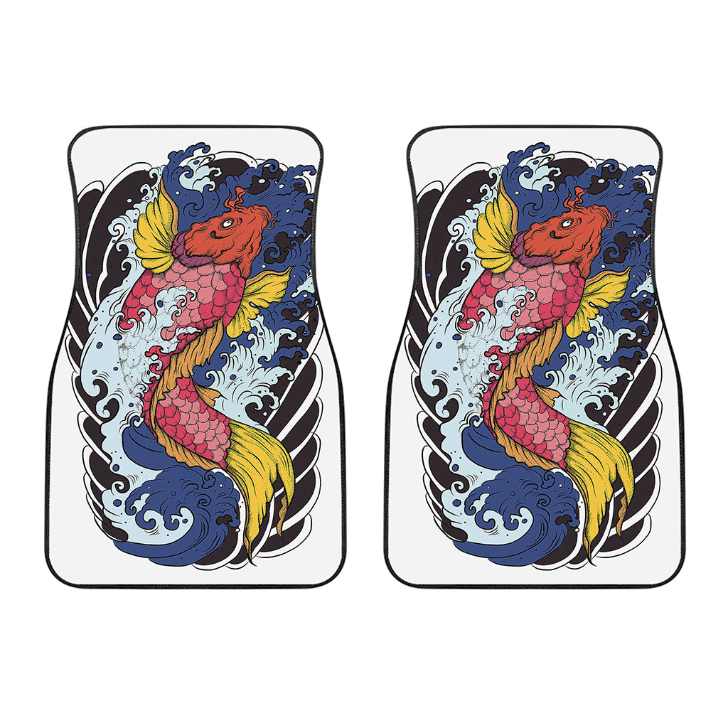 Japanese Koi Carp Tattoo Print Front Car Floor Mats