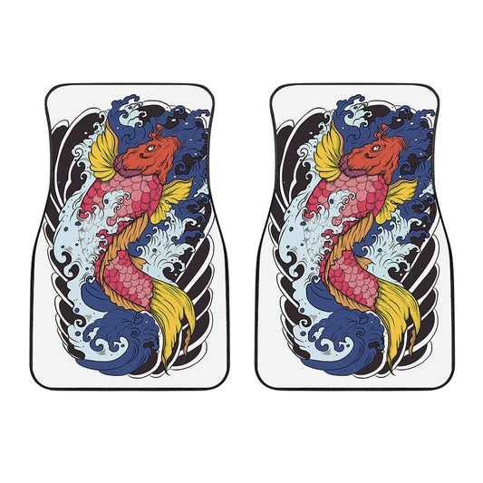 Japanese Koi Carp Tattoo Print Front Car Floor Mats