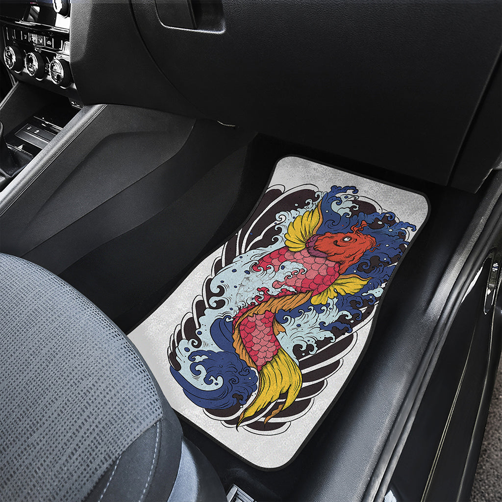 Japanese Koi Carp Tattoo Print Front Car Floor Mats